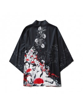 30 Style Harajuku Japanese Fashion Kimono 2021 Men and Women Cardigan Blouse Haori Obi Asian Clothes Samurai