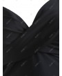 Criss Cross Plus Size Padded Swimsuit - 2x