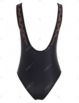 Cat Polka Dot One-piece Swimsuit - S